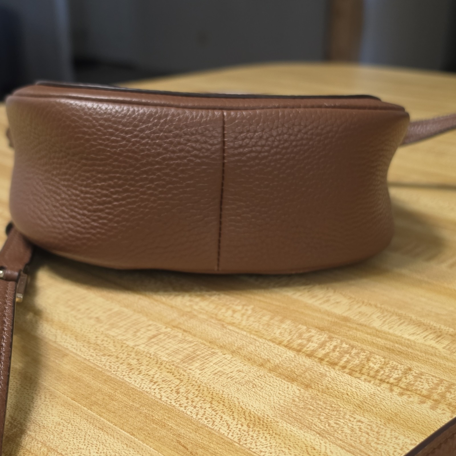 kate spade new york Brown Pebbled Small Crossbody Gold Hardware Magnetic