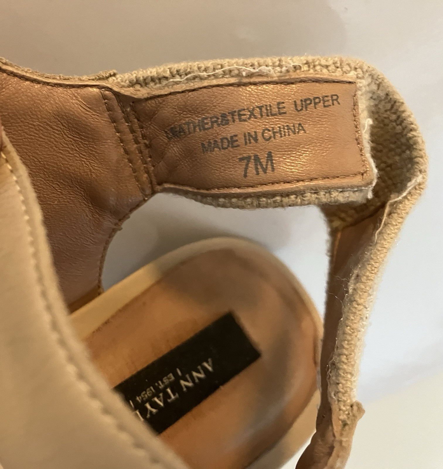 ANN TAYLOR shoes 7 stiletto Elastic Fabric & Leather