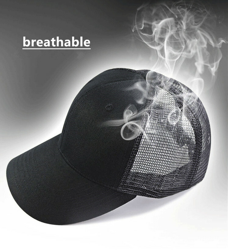 Trucker Hat Mesh Back Snapback Plain Solid Baseball Cap Visor Blank Hats Caps