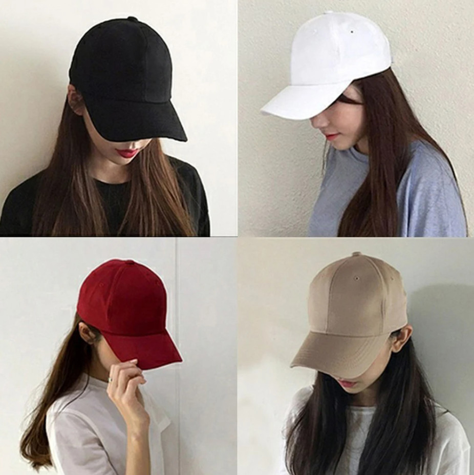 Plain Cotton Polo Style Blank Baseball Cap Solid Washed PC Adjustable Ball Hat