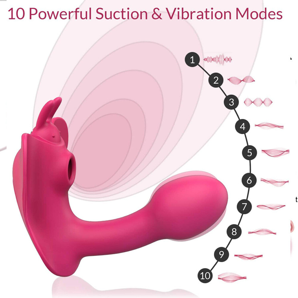 10 Mode Sucking Vibrating Panties Massager Wireless Remote Control Underwear NEW