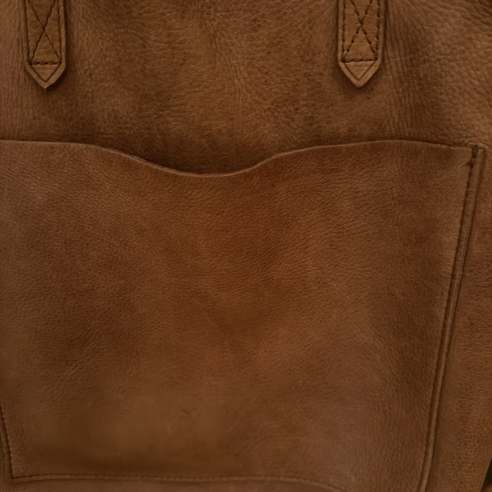 BEAUTIFUL Madewell medium Transport Tote Crossbody Leather Bag tan color
