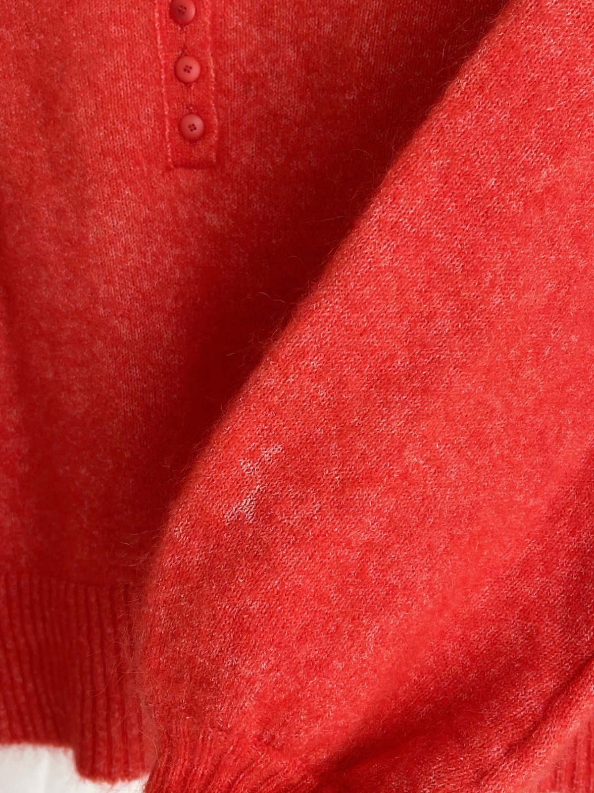 La Maille Sezane Paris Rue SaintFiacre Watermelon Red Mohair Wool Sweater S READ
