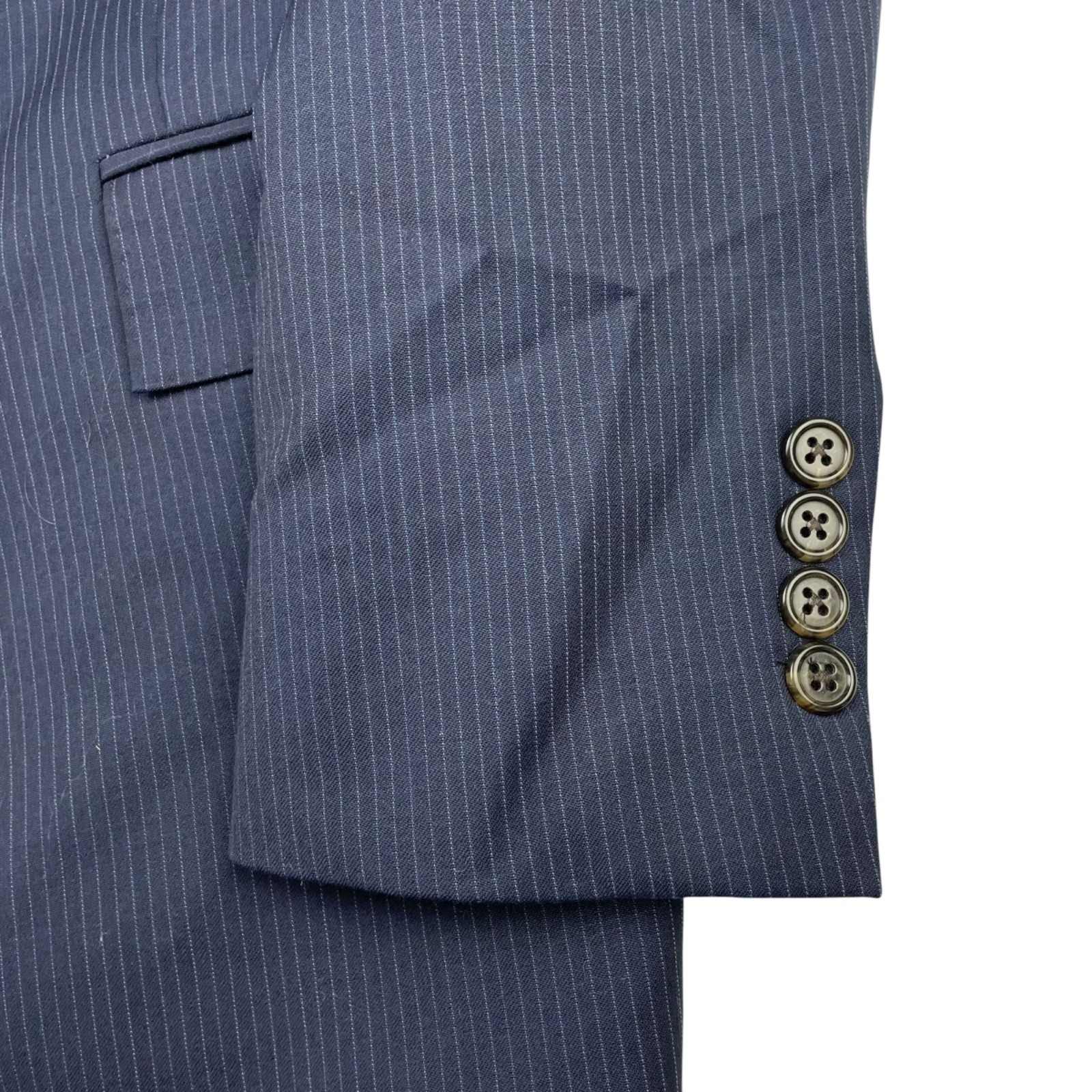 Todd Snyder Men’s Mayfair Fit 100% Wool 2-Button Blazer Navy Blue Stripe • 40R