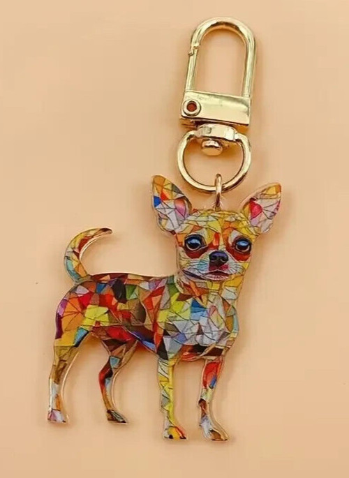 Chihuahua Dog Keychain Backpack Bag Fob Charm Pendant SALE HELPS DOGS & CATS!