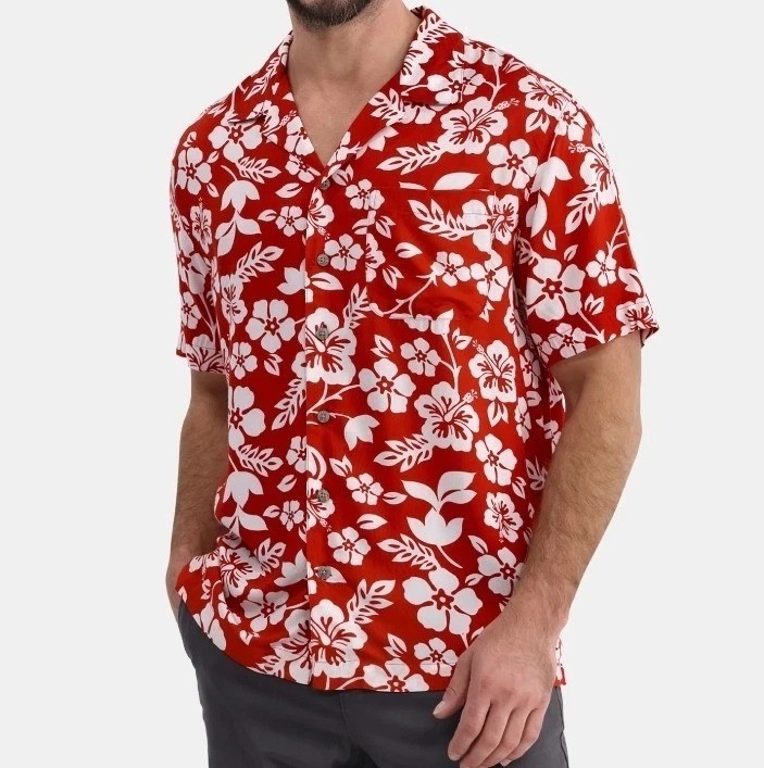 George Men’s 3XL Hawaiian Button Up Short Sleeve Shirt New with tags