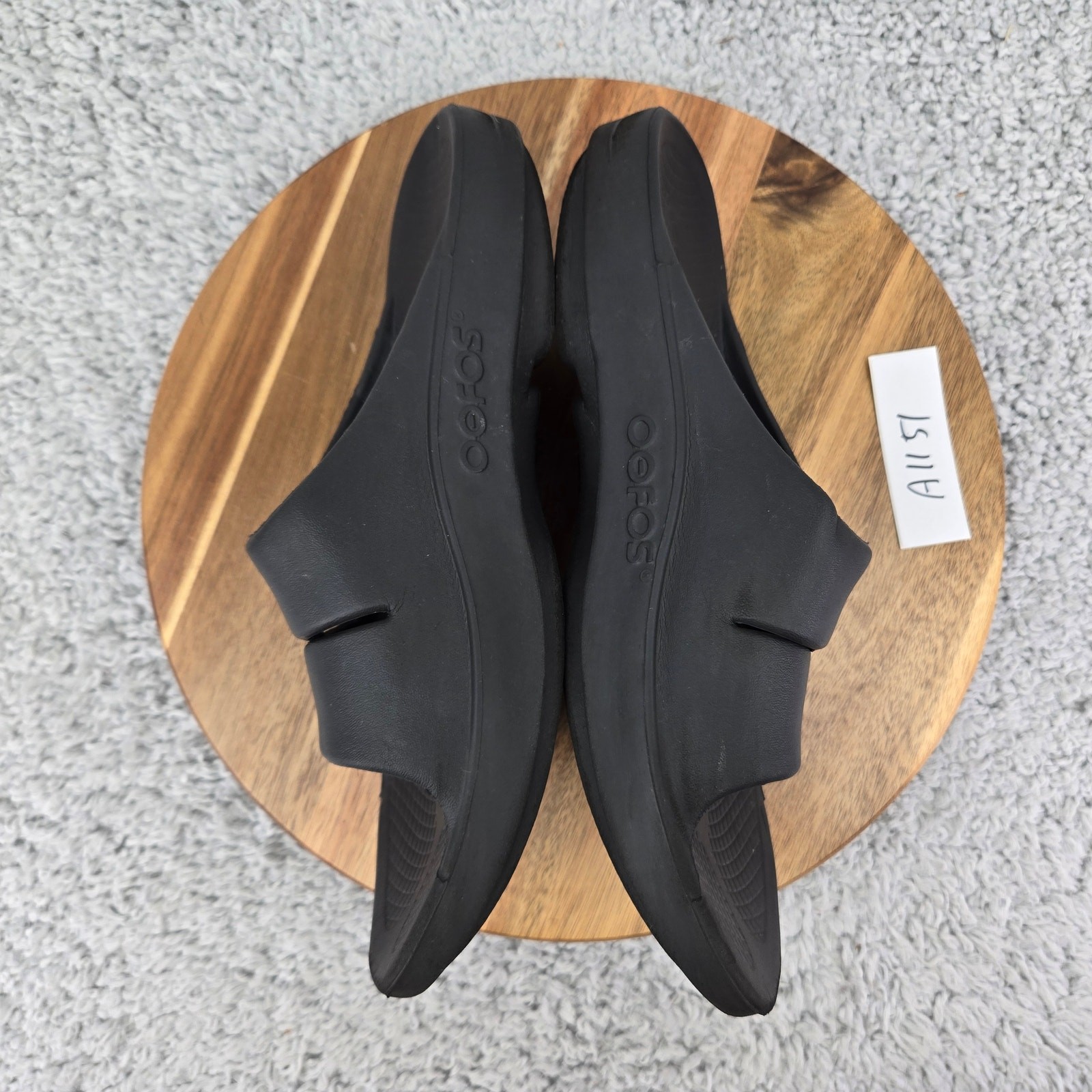 Oofos Mens 9 Ooahh Black Recovery Comfort Casual Daily Lifestyle Slide Sandals