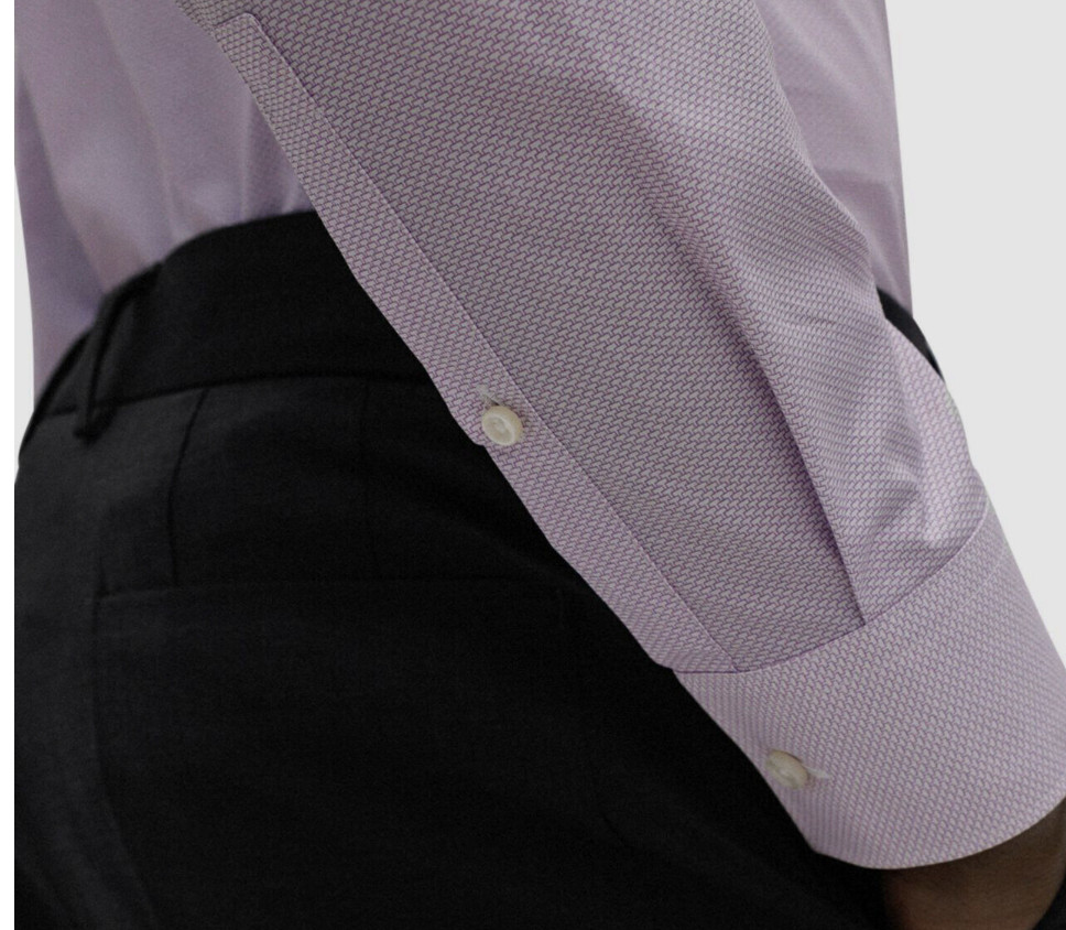 Hugo Boss Men Slim Paste Purple Kason Micro Print Dress Shirt 17 – 43 New