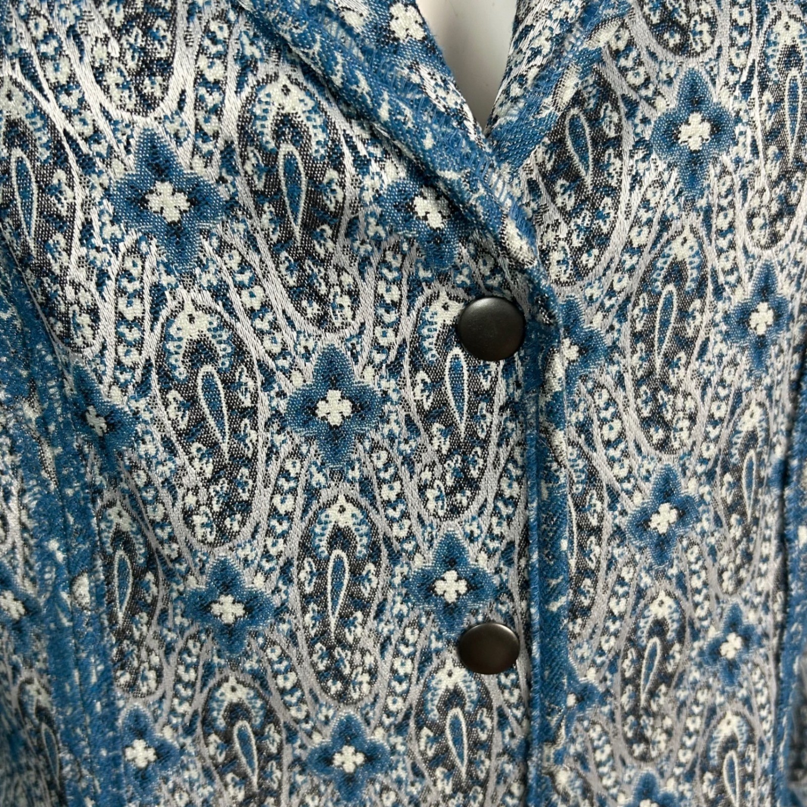 Worth Blazer size 12 Victorian Tapestry Jacket Wool Statement Office Artsy