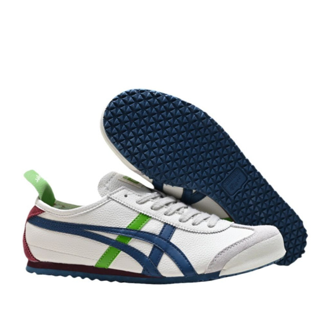 NEW Onitsuka Tiger Mexico 66 Sneakers White blue green Sneaker Shoes UNISEX