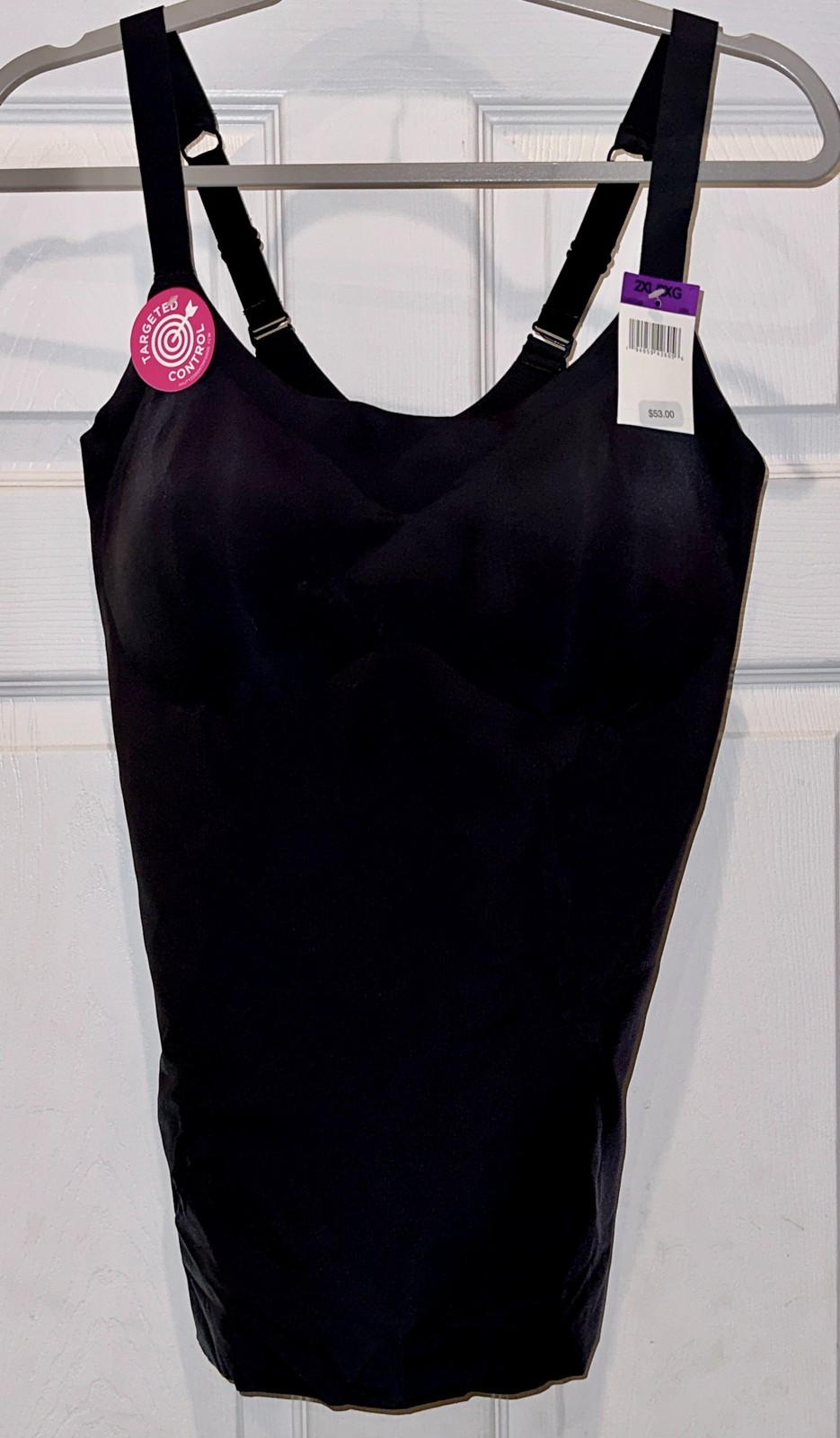 MAIDENFORM Power Players Convertible BLACK Camisole Shaping Top Womens Sz M 2XL