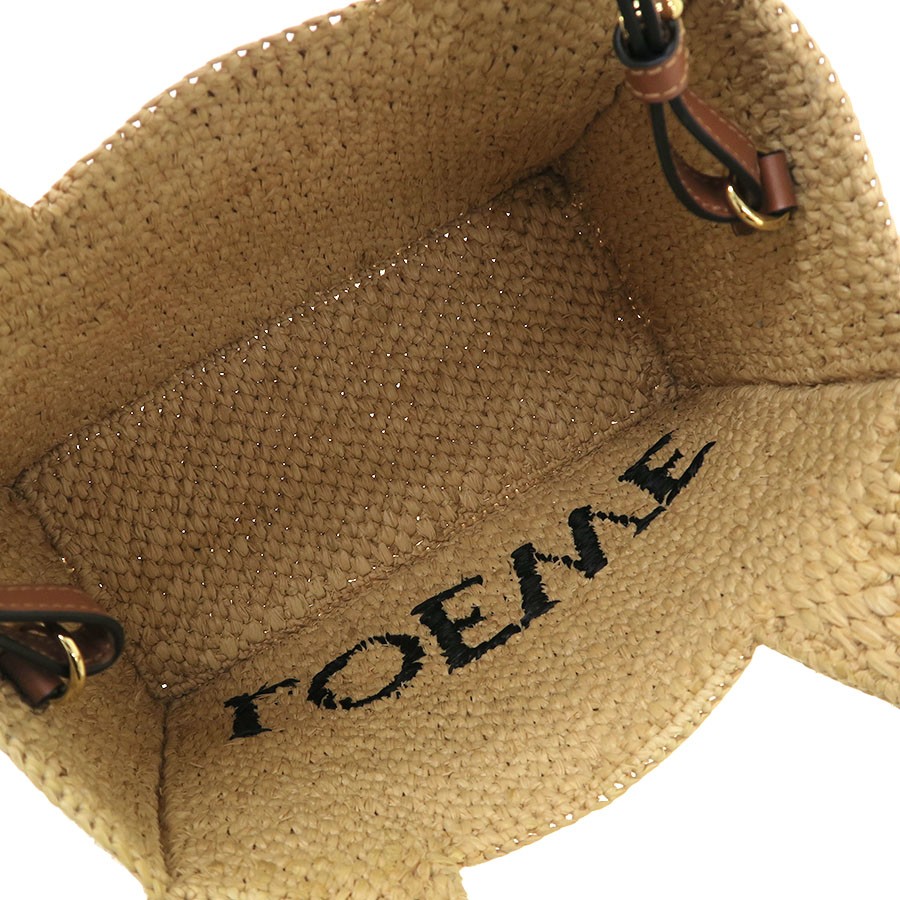 Loewe Loewe Font Tote Small (Raffia) A685B59X03 Beige Tote Bag #SAB16950