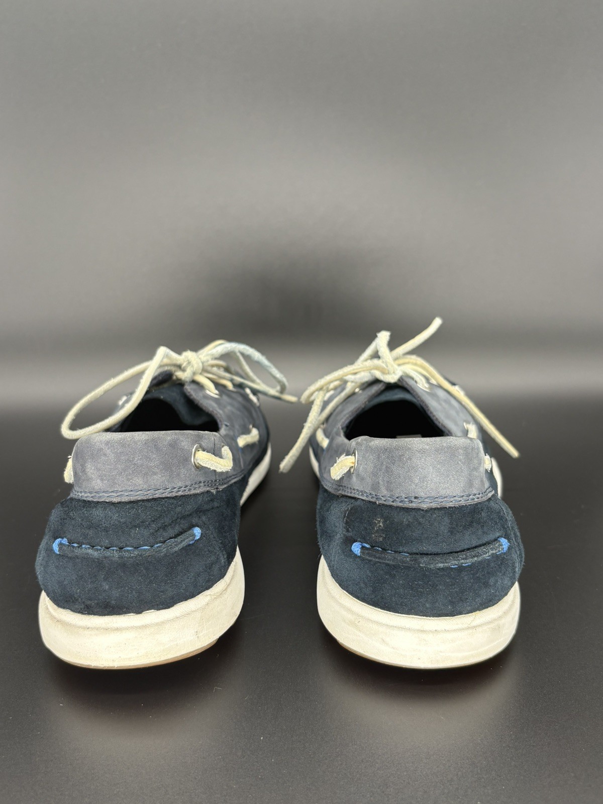 Helly Hansen Men’s Suede Boat Deck Shoes Navy Blue US 13 EU 48 Leather Casual