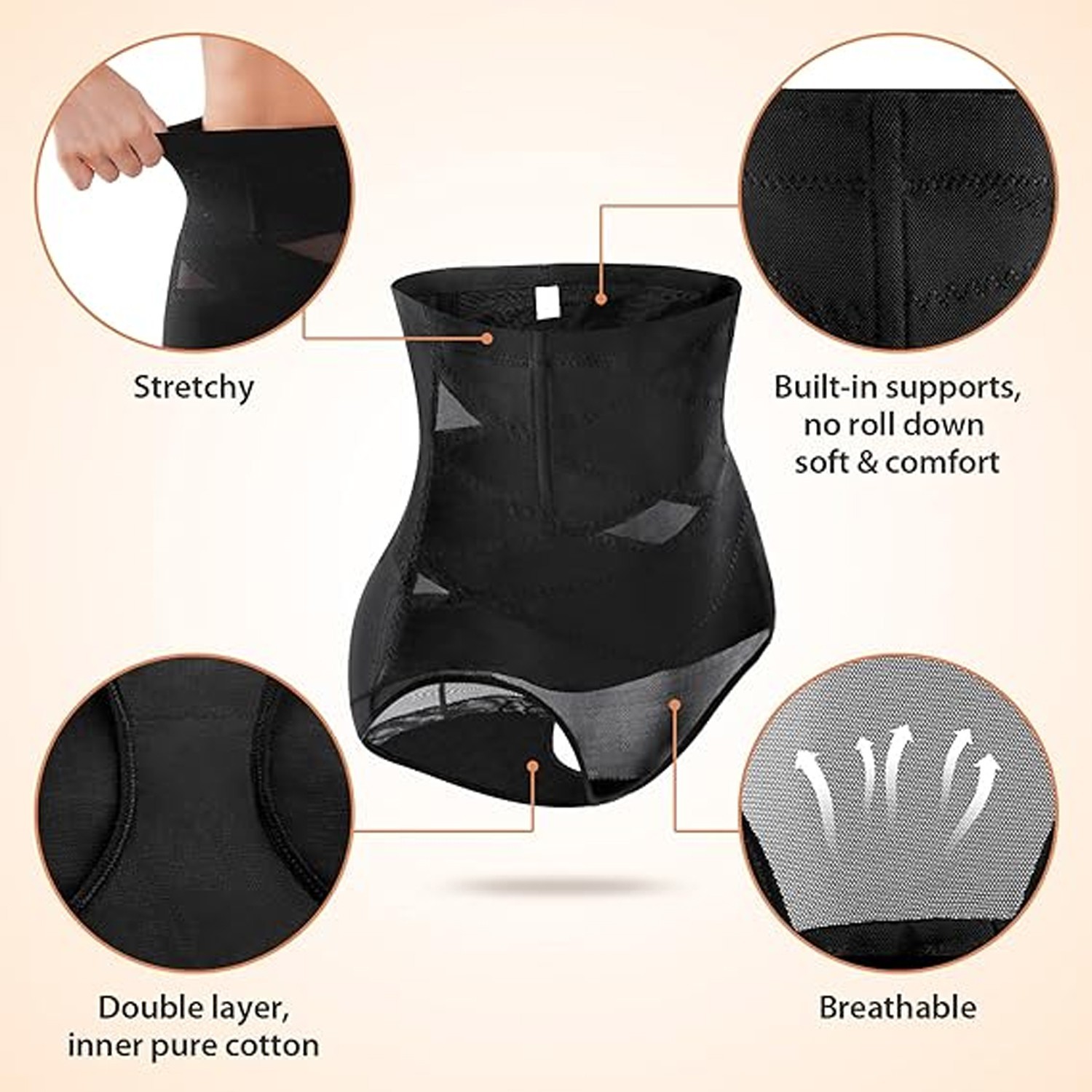 Waist Trainer for Women Cross Compression ABS Shaping Pant Butt Lifter Shapewear