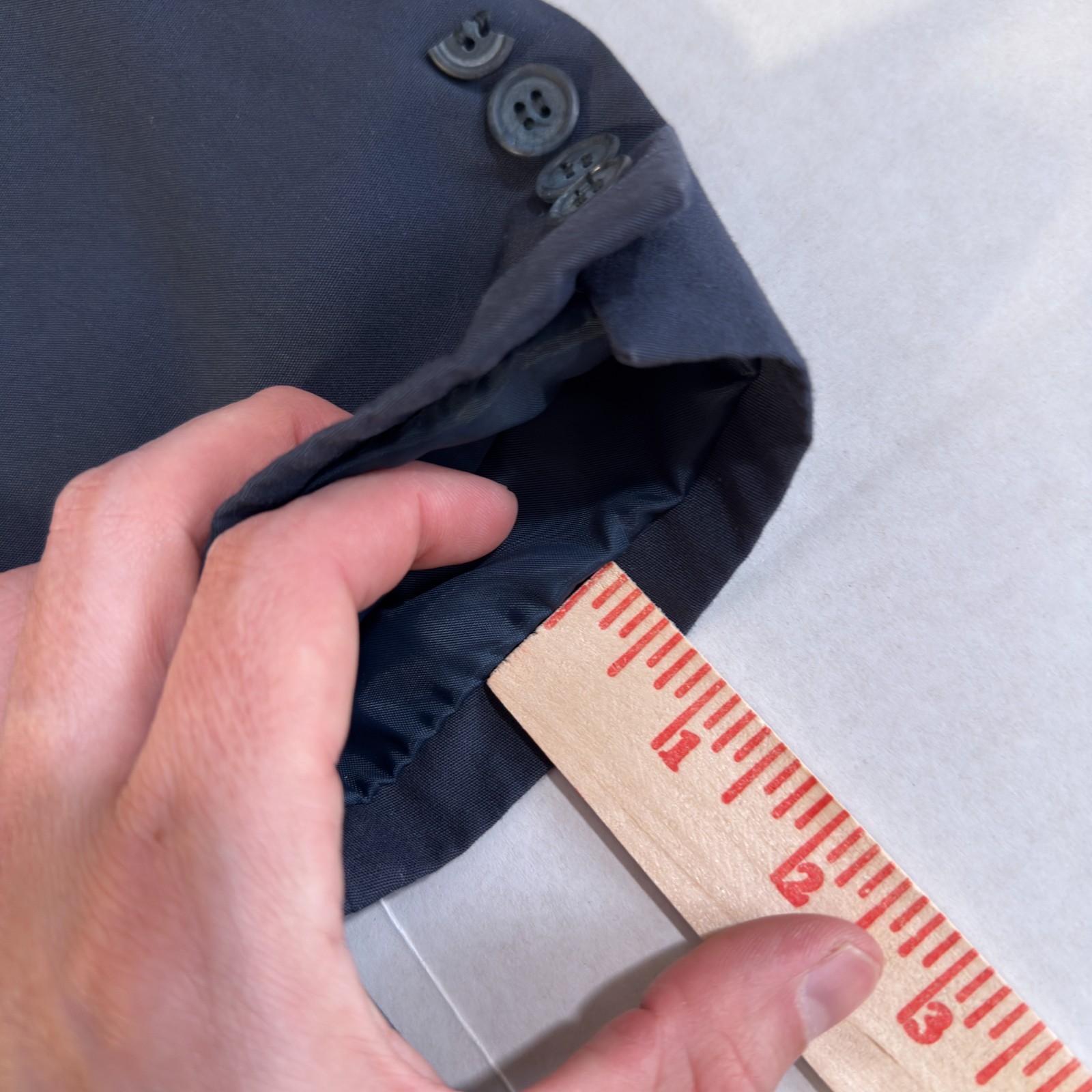 VTG Haspel Blazer Mens 40R Blue 2 Button Sport Coat USA MADE Canvas Half Lined