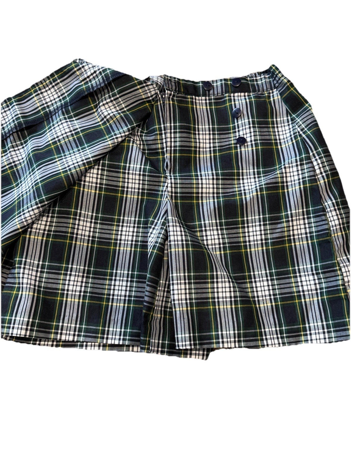 Dennis Uniform Girls 12 1/2 Pleated Plaid School Skirt Made in USA #21680