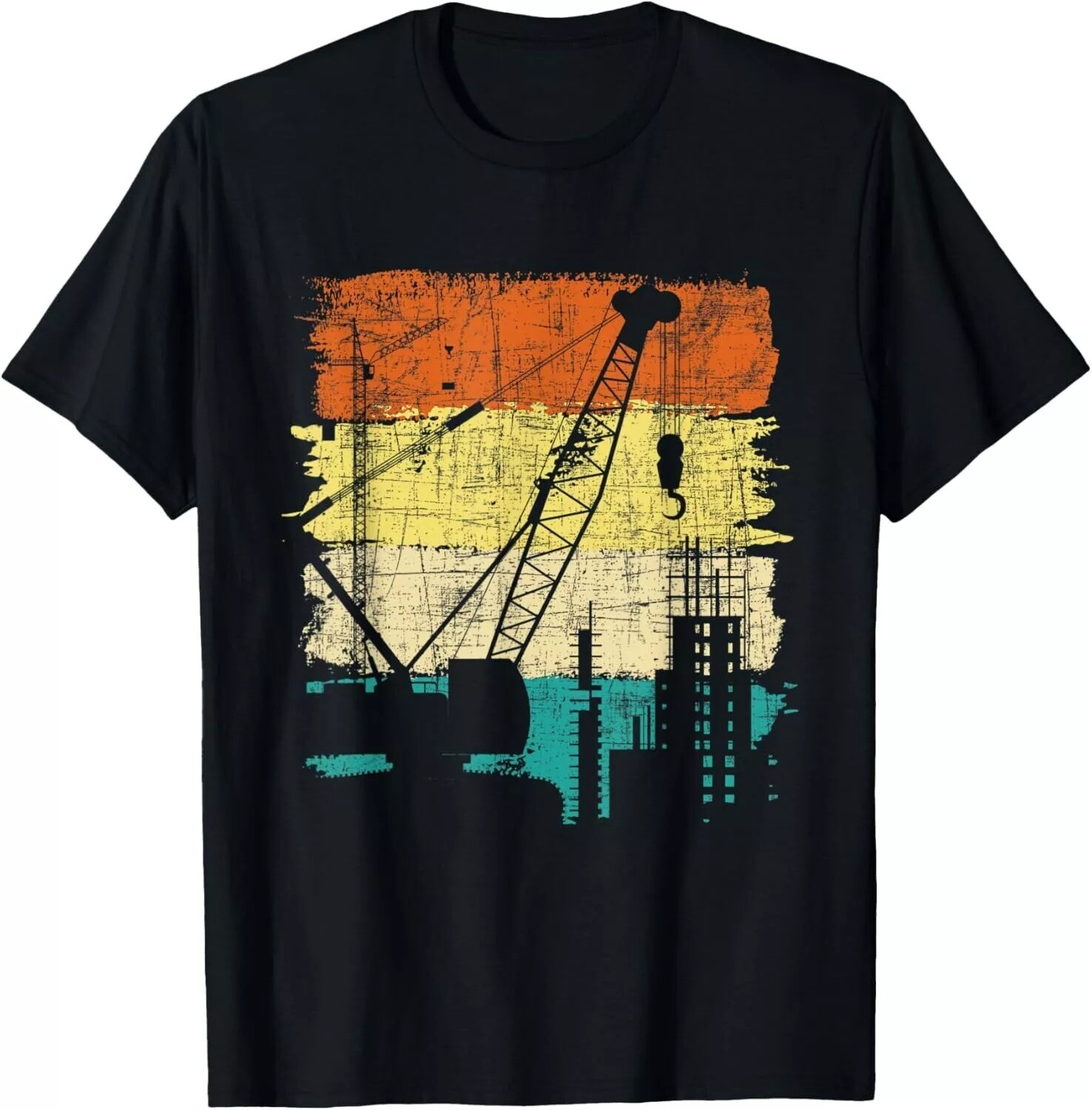 2025/Crane Operator – Retro Tower Crane Heavy Equipment Driver Gift Unisex T-Shi