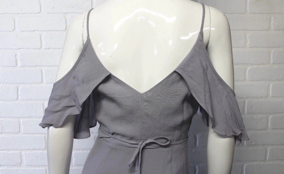 NWT Gianni Bini Gray Grey High Low Wrap Cold Shoulder Dress New CHOOSE SIZE