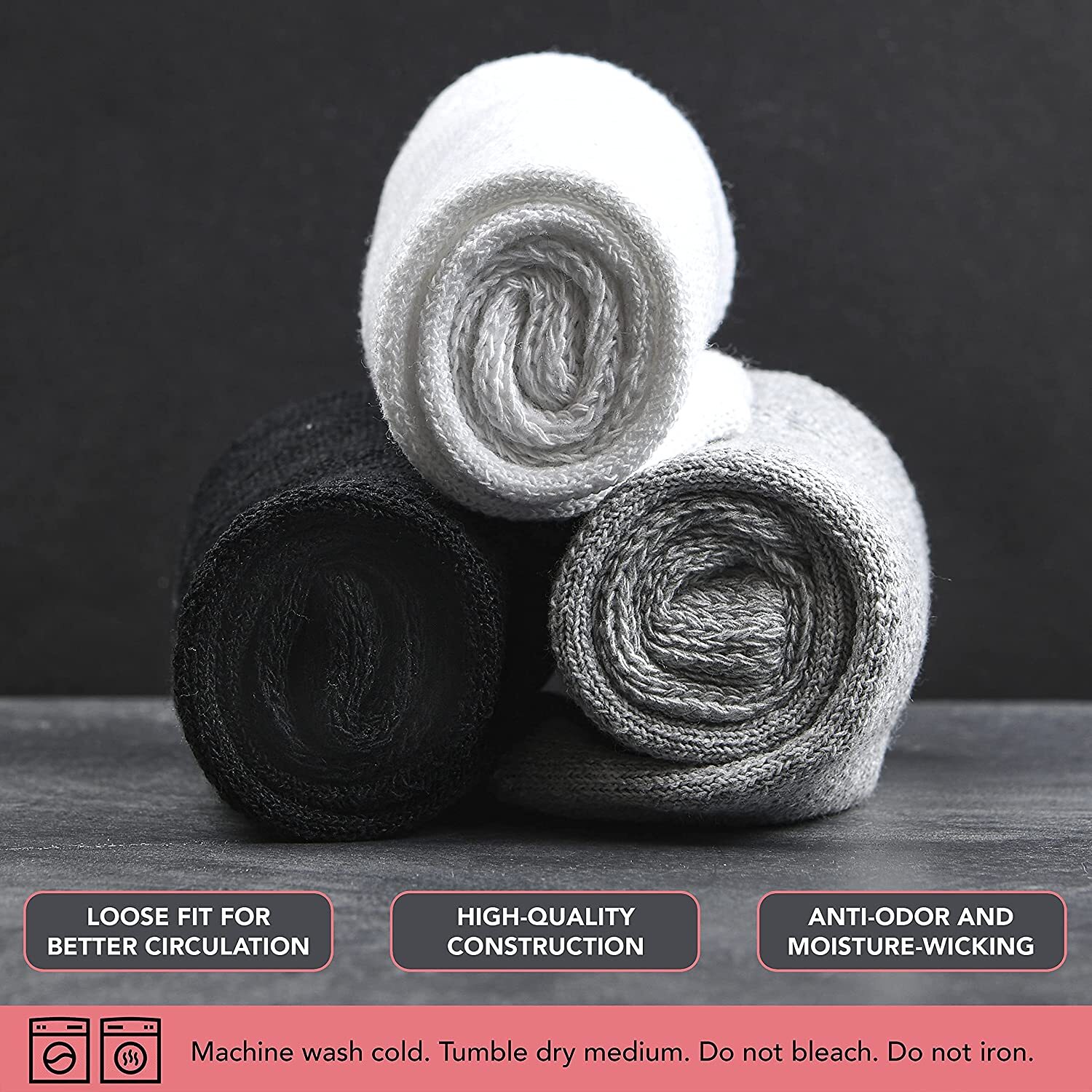 3-12 Pairs Men Circulatory Diabetic Health Ankle Quarter Cotton White Socks 9-15