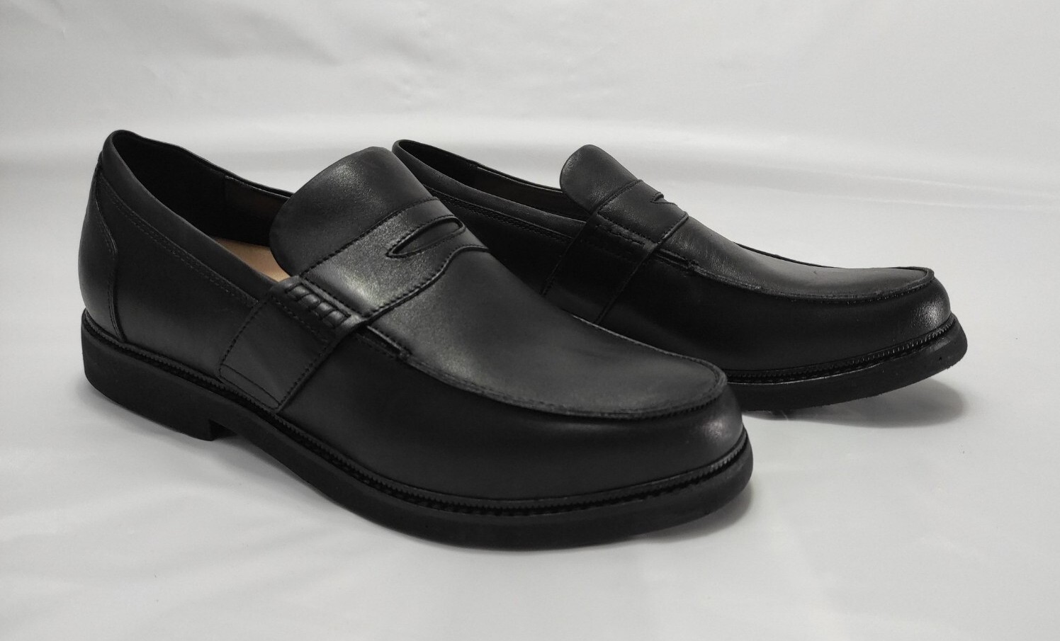 Apex Men’s Lexington LT200M Orthopedic Strap Loafer Dress Shoes Black Size 11 W
