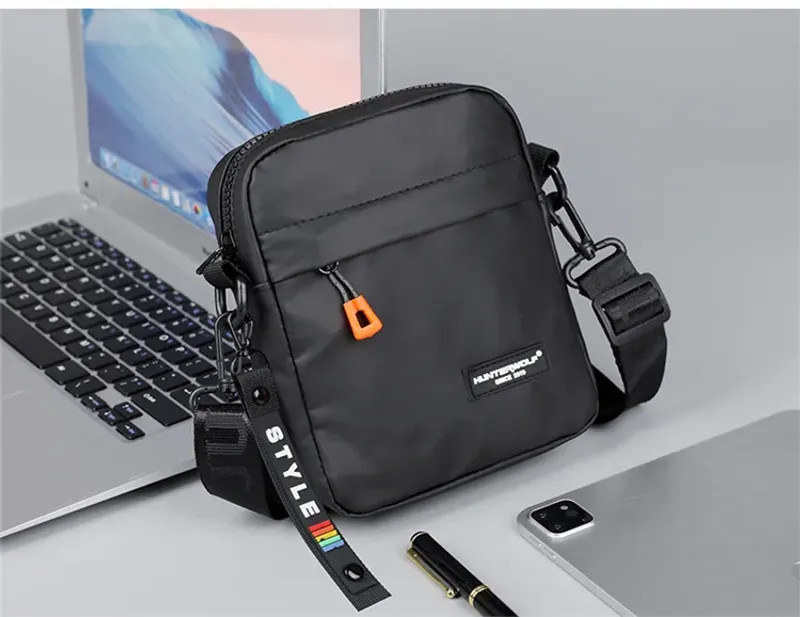Simple Mini Men Crossbody Bag For Phone Side Bag Casual Waterproof PU Leather