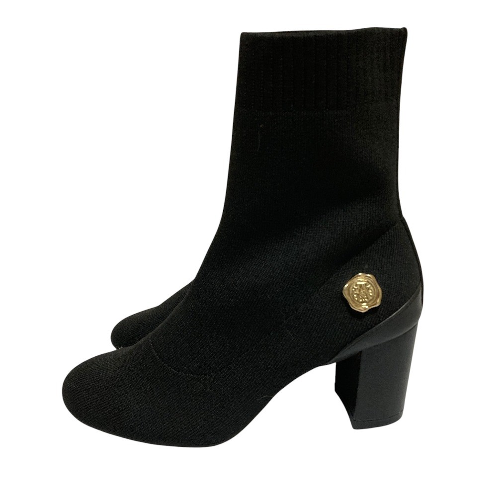 Anne Coquine knit socks for short boots, size 9.3 inches, black. Women USED