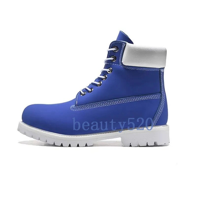 Mens Classic Leather Slip Waterproof Boot Durable Work Shoes Outdoor Ankle Boots
