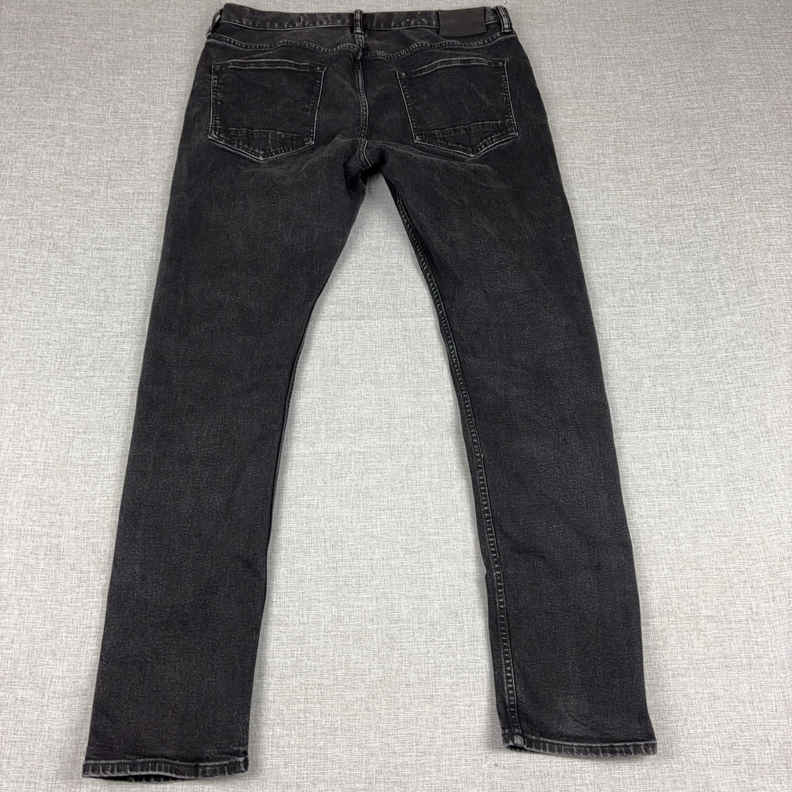 AllSaints Rex Jeans Mens 34×32 Black Charcoal Wash Slim Skinny Denim Pants