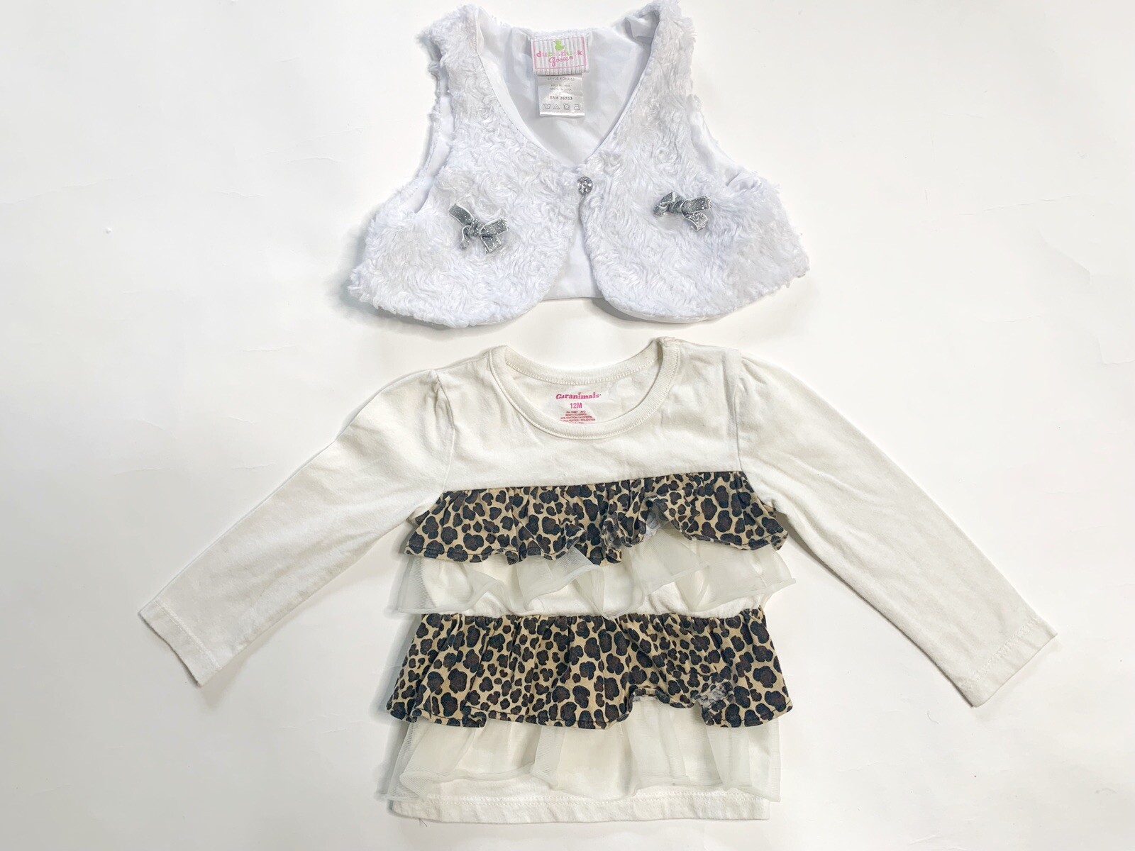 Baby Girl Clothes Lot 7 Pieces 12M Cat&Jack Gymboree Garanimals Duck Duck Goose