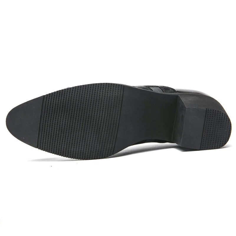 With 6 Cm Heel Extra Height Business Formal Pointed Leather Shoes for Men