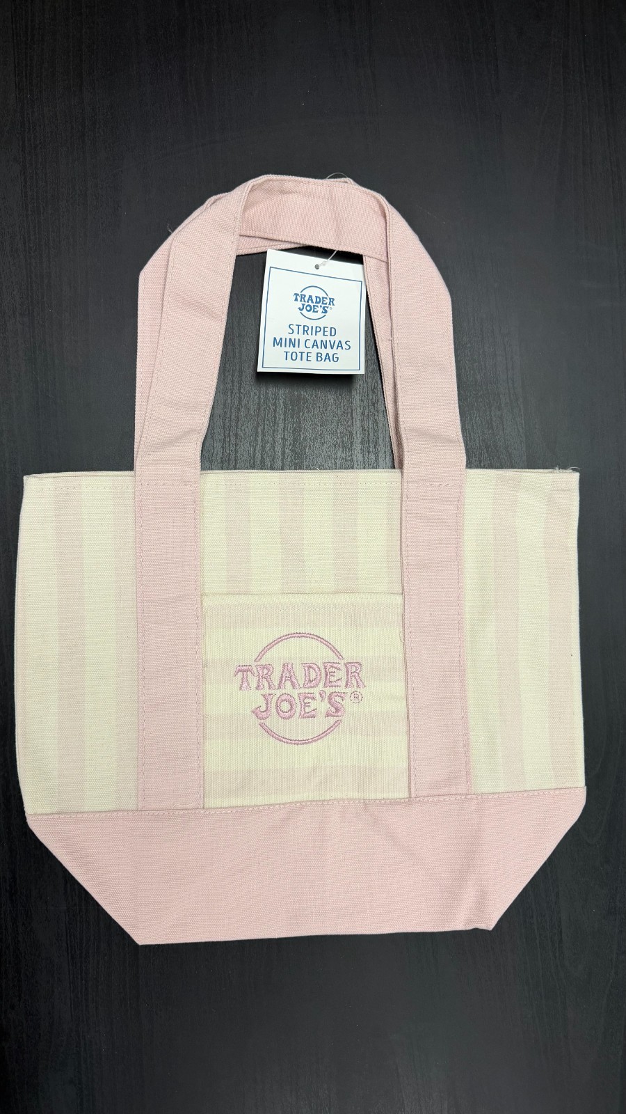 New trader joes mini stripe tote 4 color set
