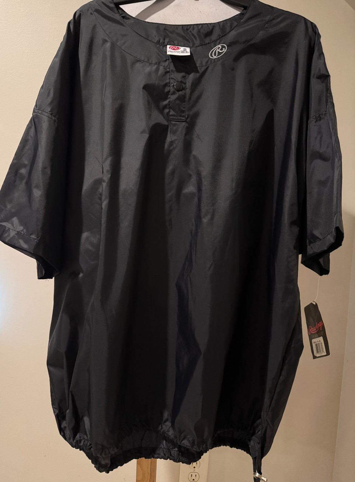 RAWLINGS Mens Baseball Windbreaker Rain Pullover Shirt Jacket NWT – 2XL XXL