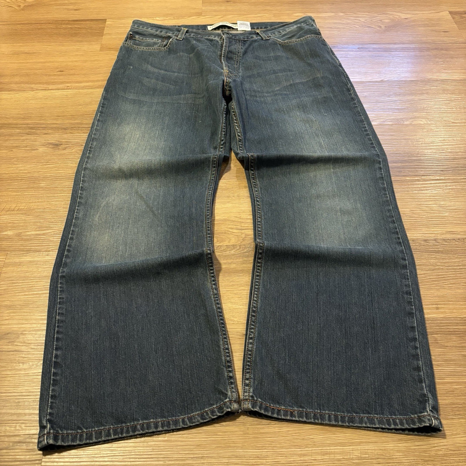 VTG Levis 567 Loose Bootcut Jeans Men’s 36×30 Dark Blue Grunge Skater Baggy Y2K