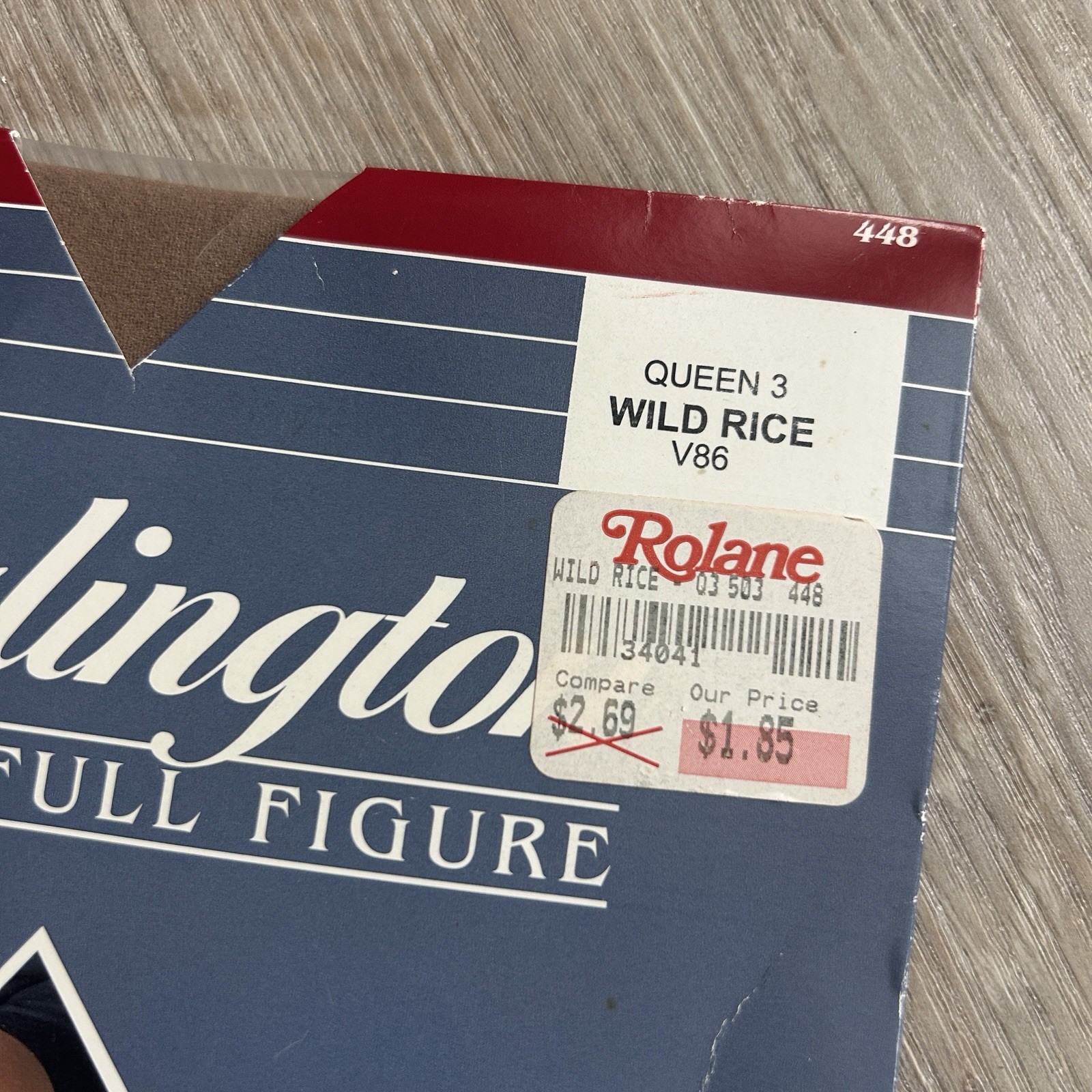 Burlington Pantyhose Classic Full Figure Queen 3 Wild Rice V86