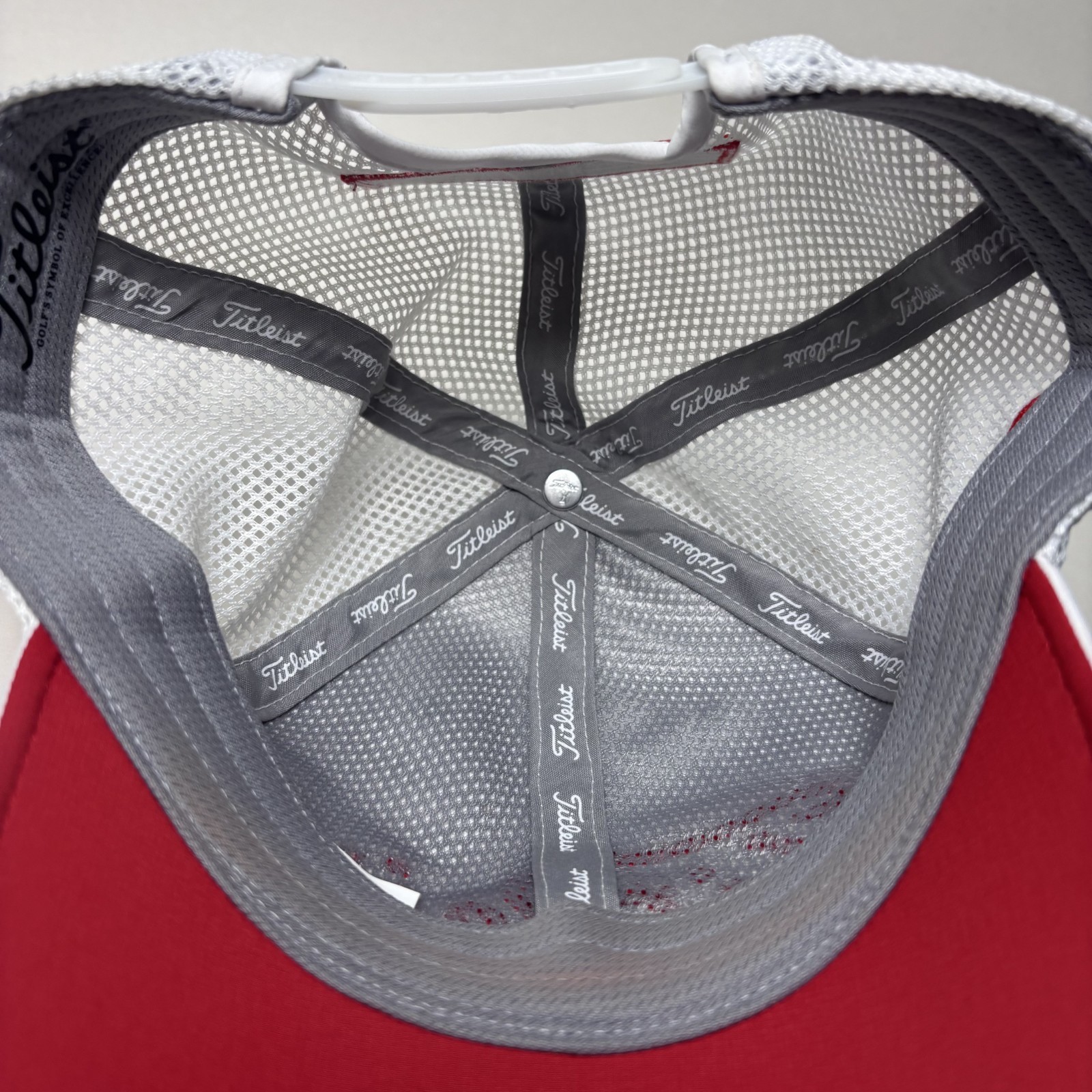 Titleist White Red Mesh Trucker Snapback Cap