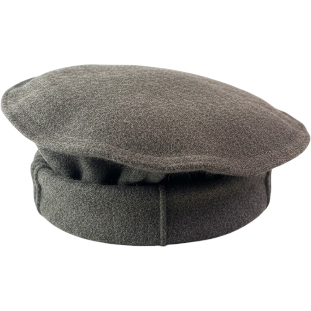 Traditional Wool Pakol Hat Brown Afghan Pakistani Rolled Brim Beret Cap