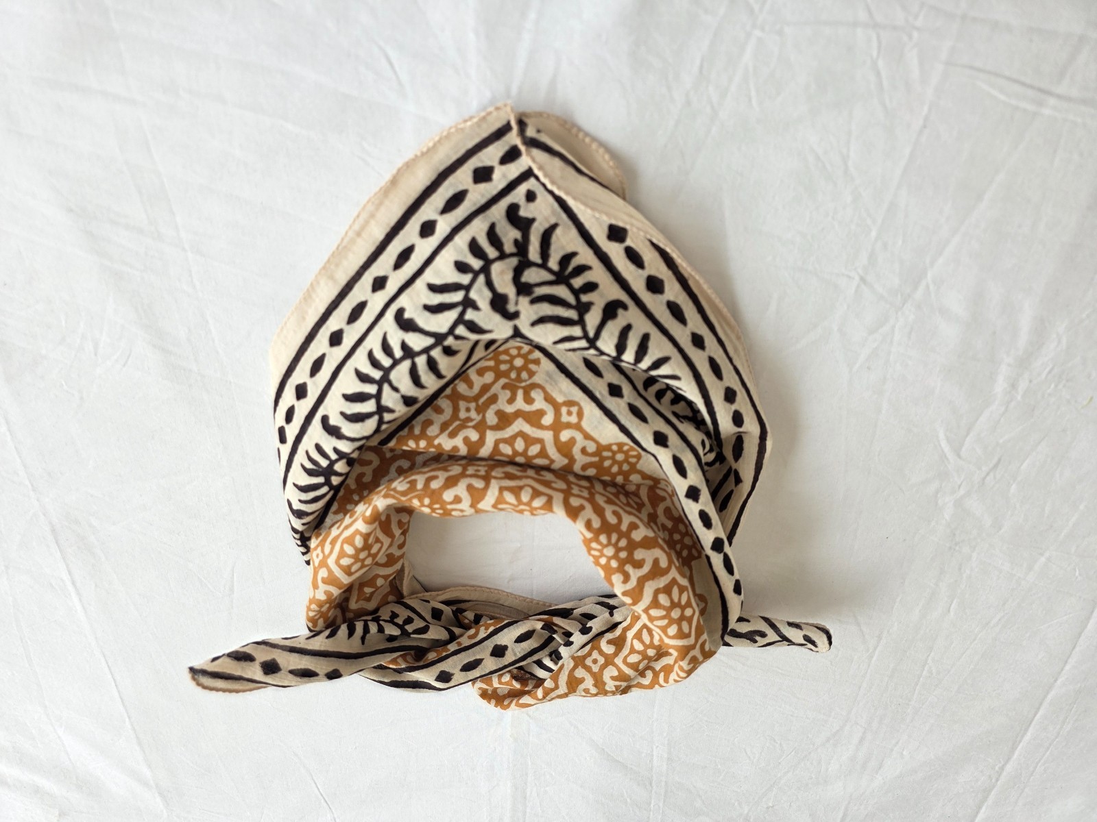 Multi-Purpose Head Scarf Handmade Block Print Bandana | 100% Cotton Head Scarf
