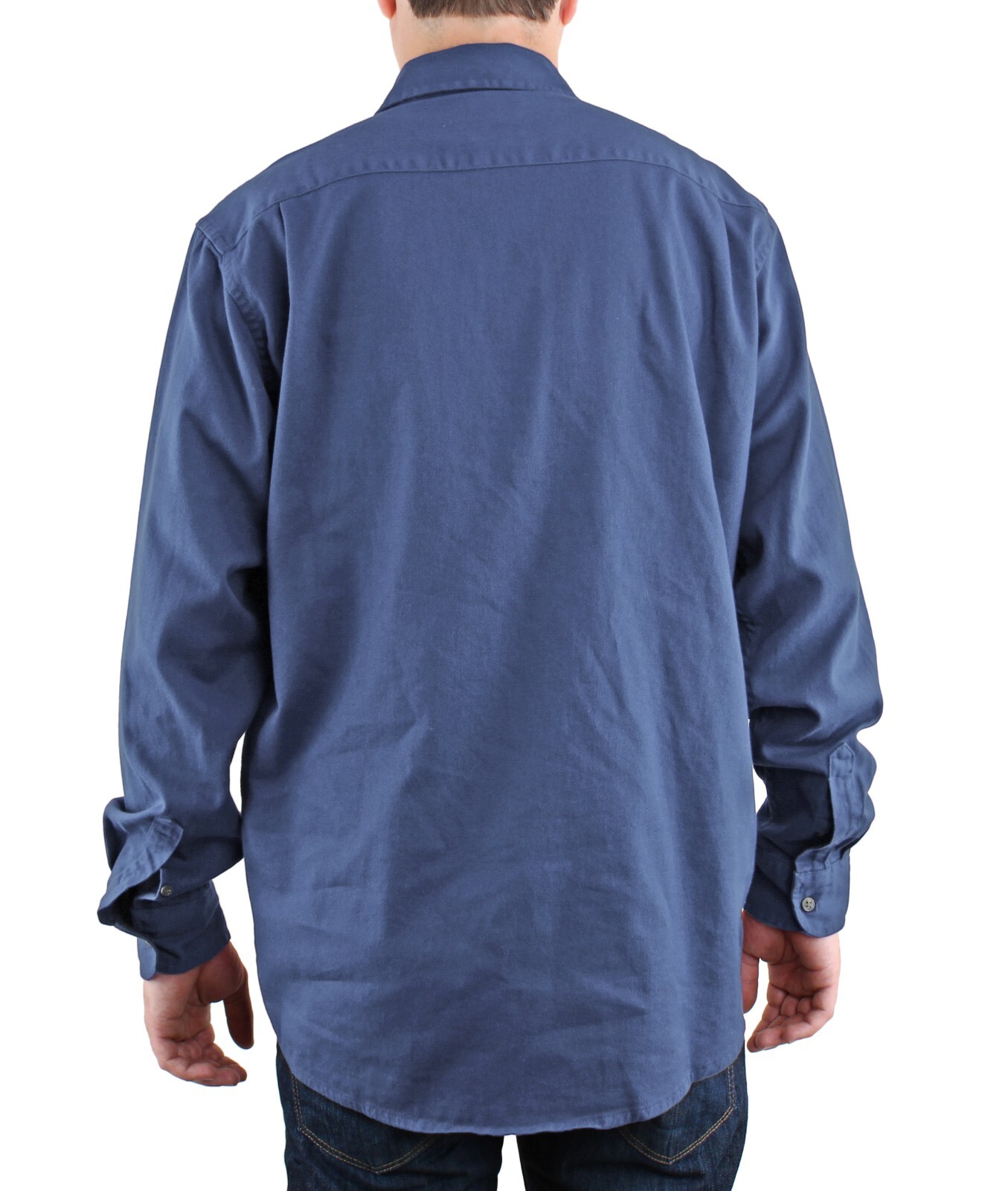 Wrangler Men’s Shirt Flex Comfort Fit, Button-Up Denim, Two-Pocket, 100% Cotton