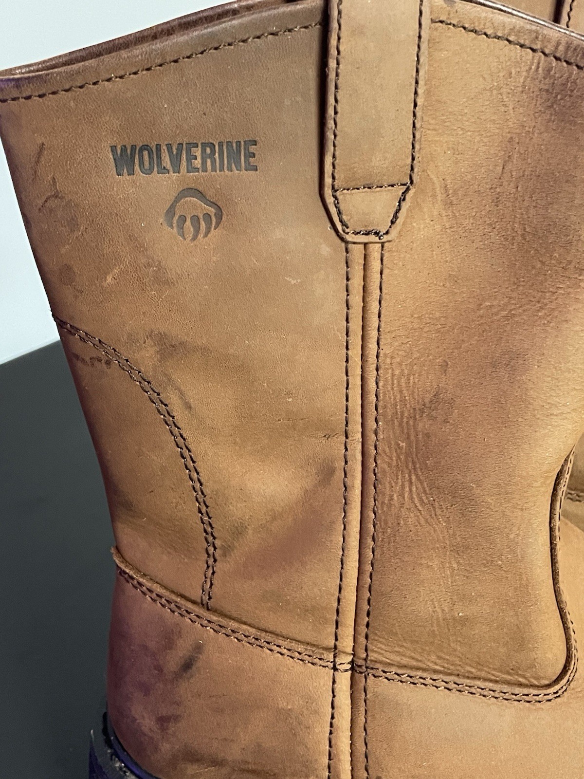 Wolverine Men 10.5 EW Wellington Work Boots Leather Steel Toe Slip/oil Resistant