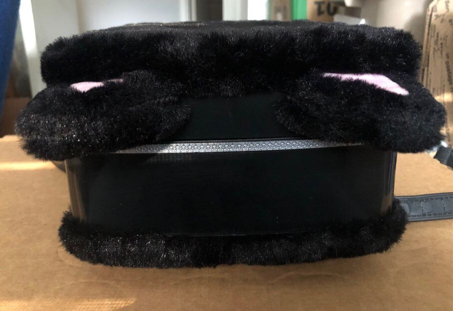 Na Na Na Surprise Doll Fuzzy Kitty Cat Black Backpack Case-No Dolls-Case Only