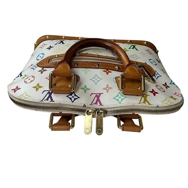 US Seller! Authentic Louis Vuitton Murakami vintage multicolor white Blanc Alma