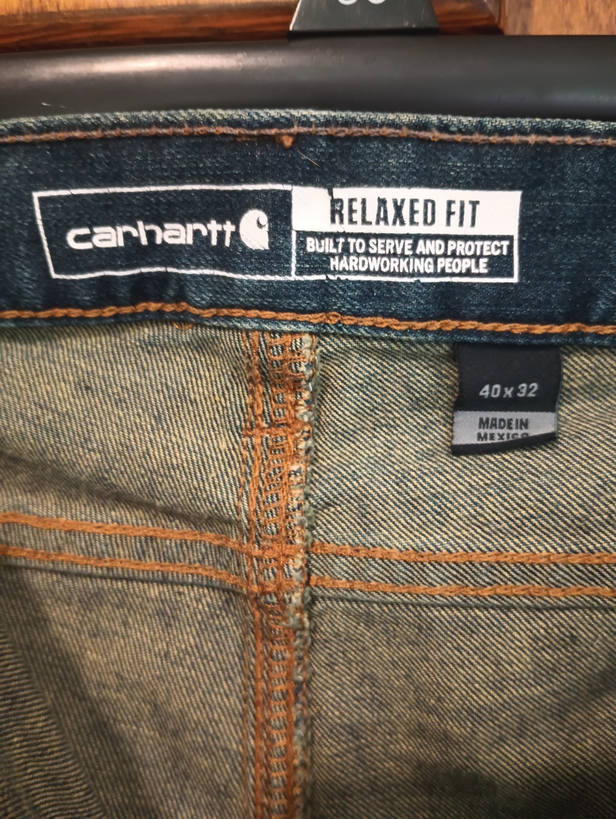 Carhartt Relaxed Fit Jeans Mens 40×32 Blue Work Utility Denim