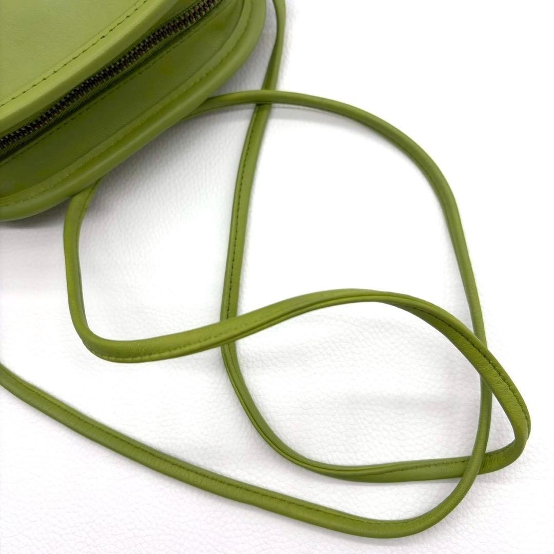 Vintage COACH Abbie Zip 9017 Green Leather Crossbody Mini Bag Rare color