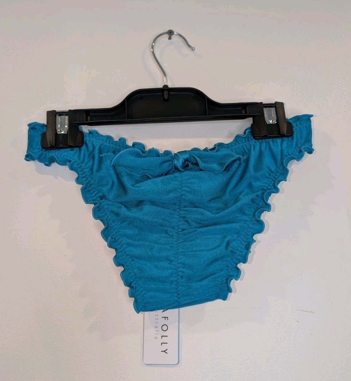 Seafolly Bikini Bottom Shimmer Hipster AU8 US4 New Tags Eden Blue RRP $64.95