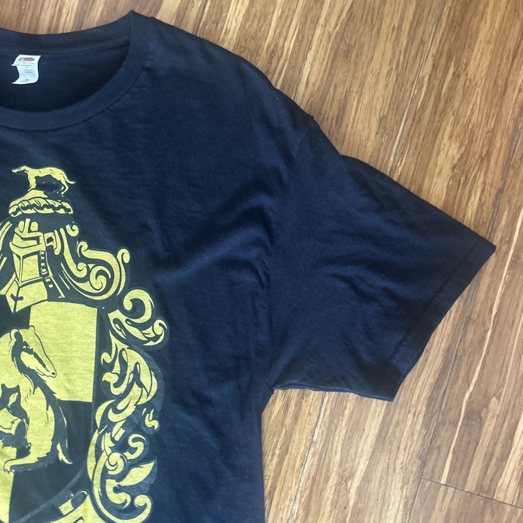 Harry Potter Black Hufflepuff T Shirt Medium Fruit Of The Loom