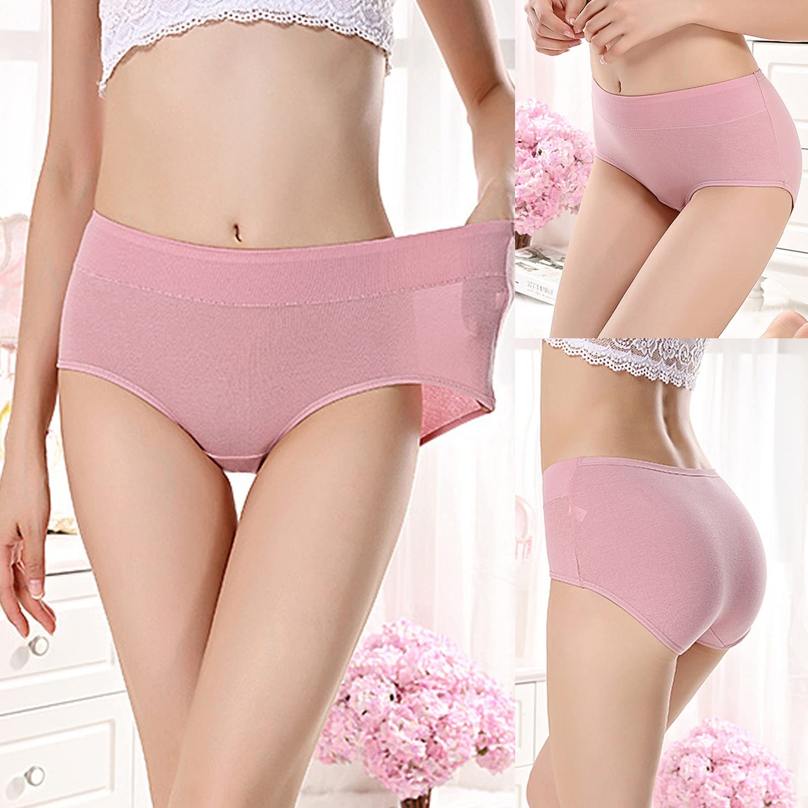 Women’s 8 Pack MidRise Stretch Cotton Panties, Assorted Colors8 Assorted Colo…
