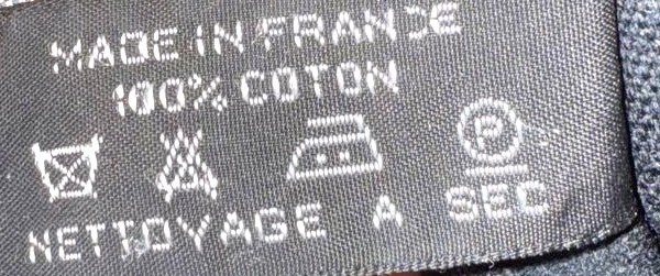 HERMES Fourre Tout MM Tote Handbag Black Gray Canvas Stripe Vintage 11.4×8.7in.