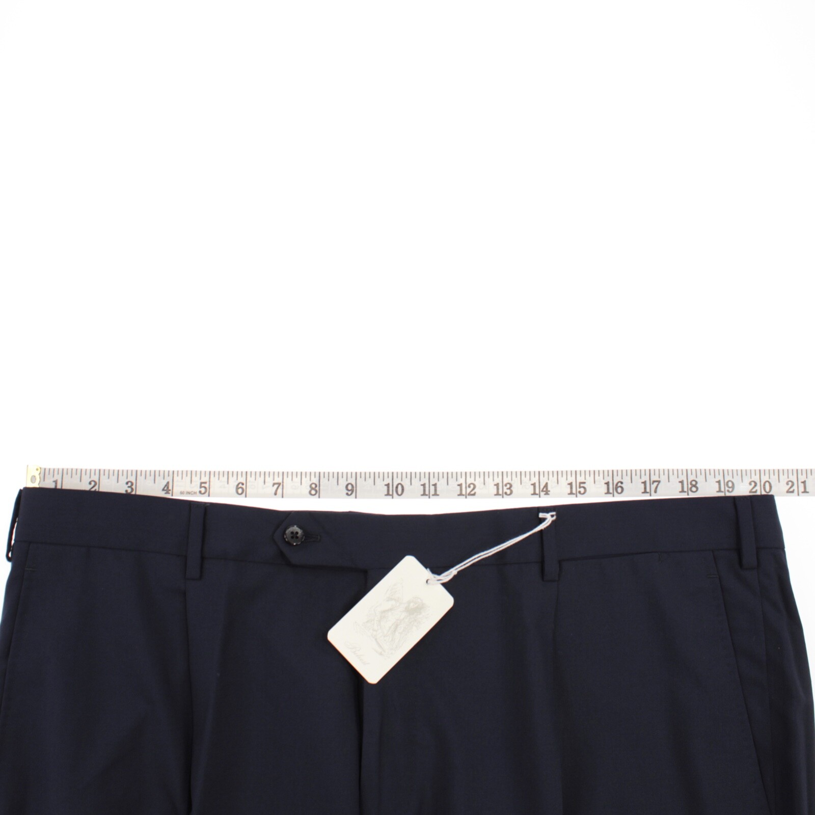 Belvest NWT Pleated Dress Pants Size 58 42 US Solid Blue 100% Wool