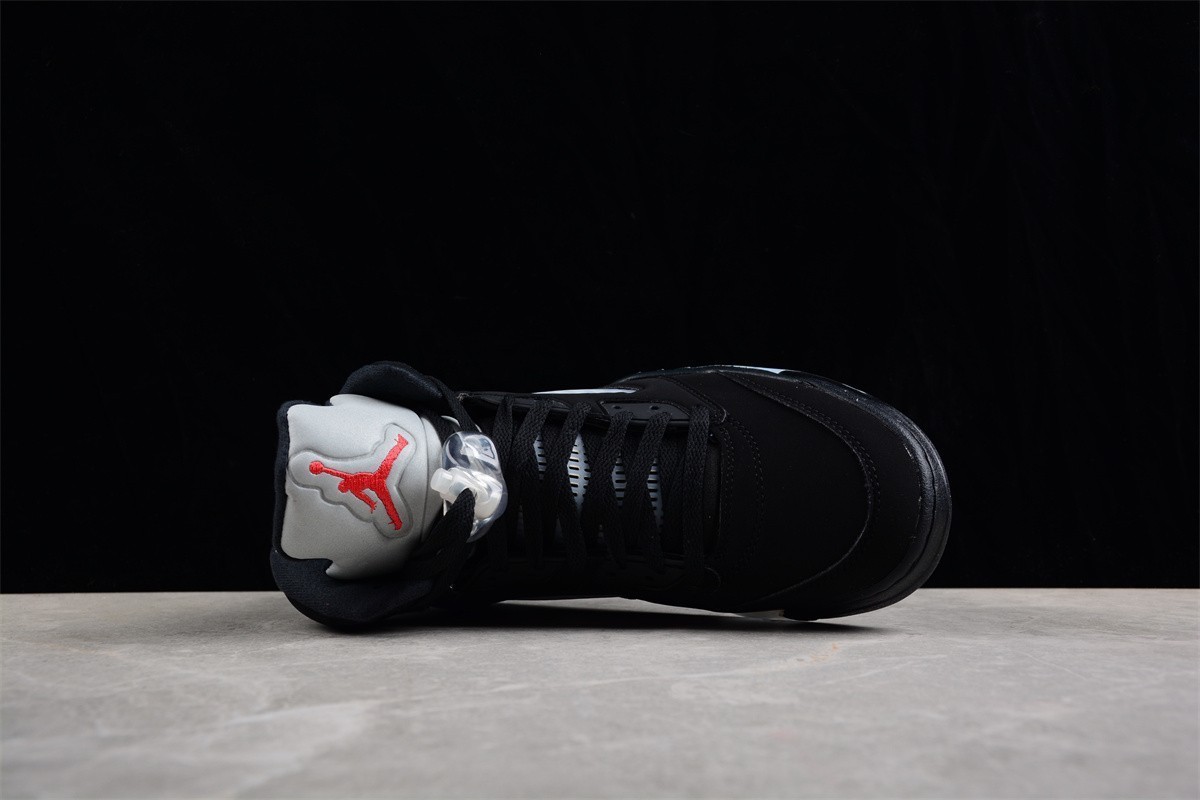 US7-12 Jordan 5 Retro Black Metallic Reimagined High Top Men’s Basketball Shoes