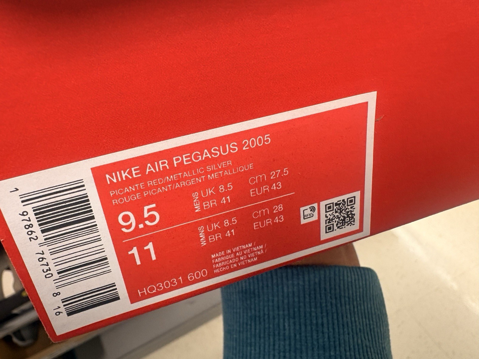 Nike Air Pegasus 2005 Picante Red/White/Silver Mesh Low Top HQ3031-600